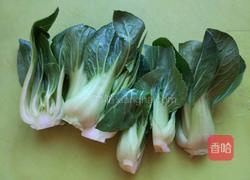 油菜粉丝丸子汤的做法图解2