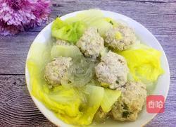 娃娃菜肉圆汤的做法图解14