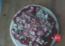 香肠披萨的做法图解3