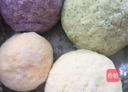 彩色小馒头、黑芝麻花生酱花卷的做法图解6