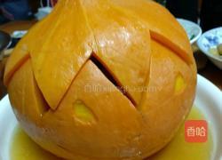 香菇鸡翅南瓜盅的做法图解6
