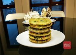 鸡蛋胡萝卜菠菜饼的做法图解8