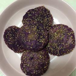 紫薯芝麻饼的做法[图]