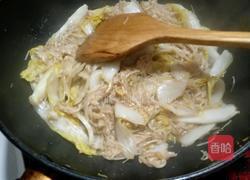 白菜伴金针的做法图解12