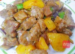 彩蔬黑椒牛肉粒的做法图解7