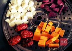 紫薯山药南瓜什锦糕(10个月宝宝辅食)的做法图解3