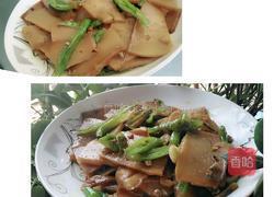 青椒炒米豆腐的做法图解1