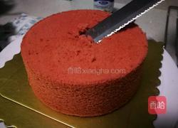 草莓流心红丝绒裸蛋糕的做法图解4