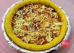 南瓜虾仁培根披萨的做法图解9