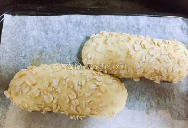 发酵至两倍大后放入中层，烤箱上下火160度18分钟，中途需要上色满意后需要加盖锡箔纸，以免表皮烤焦
