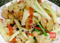 腊肉炒花菜的做法图解7