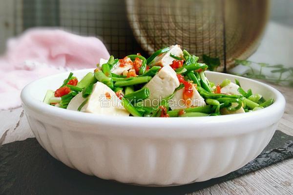 香辣青蒜苗炒豆腐
