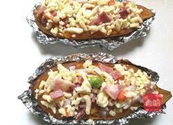 芝士培根焗红薯的做法图解7