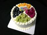 四拼水果生日蛋糕的做法[图]