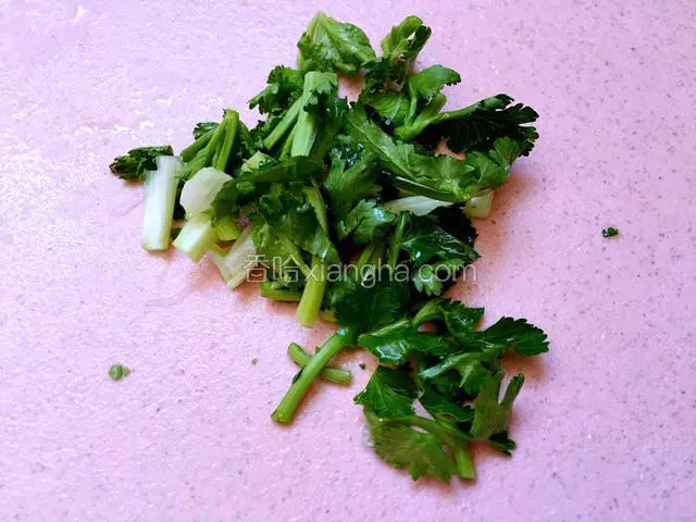 香菜切碎