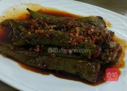 虎皮青椒塞肉的做法图解6