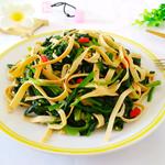 菠菜拌豆皮的做法[图]