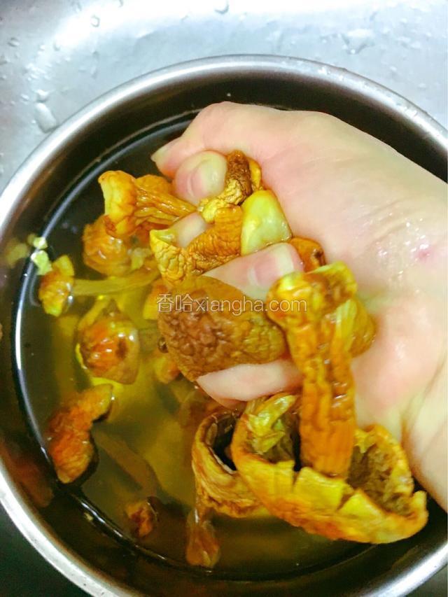 巴西菇洗净用手挤干水份
