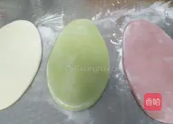 Illustration of three-color steamed buns 2