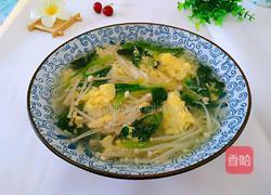 金针菇鸡蛋菠菜汤的做法图解15