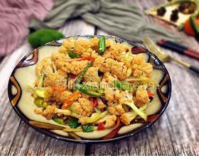 螞蟻焗香辣花菜