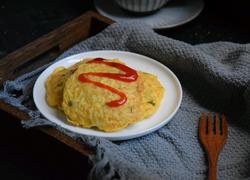 米饭鸡蛋饼