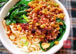 酸豆角肉沫油泼干拌面的做法图解12