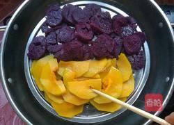 紫薯南瓜花卷的做法图解6