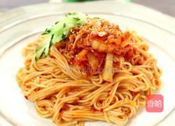 韩式辣白菜拌面的做法图解10