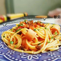 茄汁牛肉穿肠意面的做法[图]