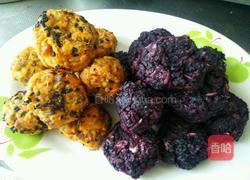 紫(红)薯杂粮球的做法图解6