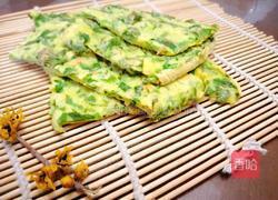 芹菜叶鸡蛋饼的做法图解6