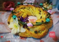 黑加仑椰蓉花环面包的做法图解18