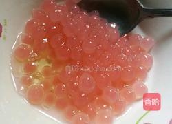 樱花粉圆珍珠奶茶的做法图解5