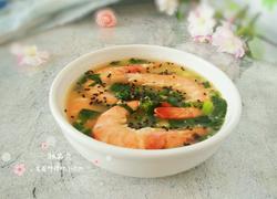 莴苣叶鲜虾米汤