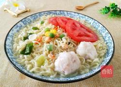 鱼丸裙带菜西红柿方便面的做法图解13