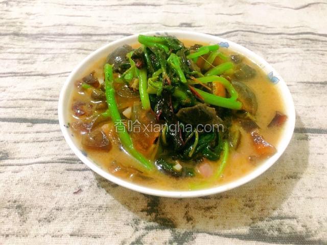 皮蛋炒苋菜
