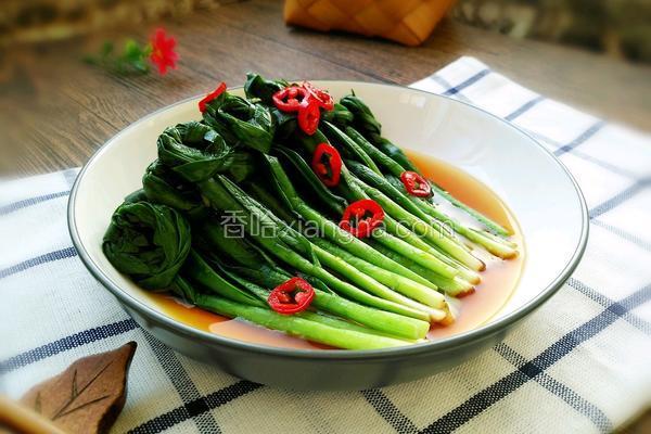 凉拌韭菜结