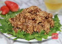 散炸芝麻羊肉的做法图解12