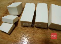 肉末榨菜香菇蒸豆腐的做法图解3