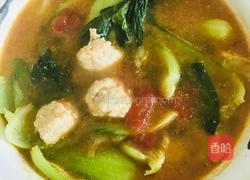 西红柿鸡胸肉丸青菜汤的做法图解14