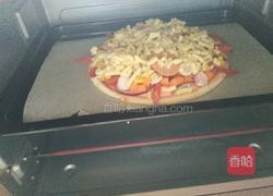 火腿玉米披萨的做法图解8