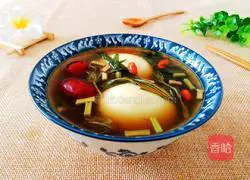 Illustration of how to cook motherwort and red dates eggs 13