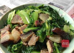 腊肉炒油麦菜的做法图解4