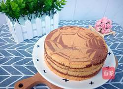 六寸斑马纹戚风蛋糕的做法图解24