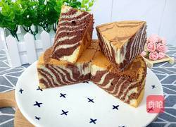 六寸斑马纹戚风蛋糕的做法图解1