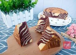 六寸斑马纹戚风蛋糕的做法图解25