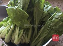 腌猪肉烩小白菜的做法图解1