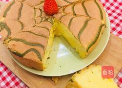 抹茶拉花戚风蛋糕的做法图解24