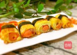 海苔香肠吐司卷的做法图解1